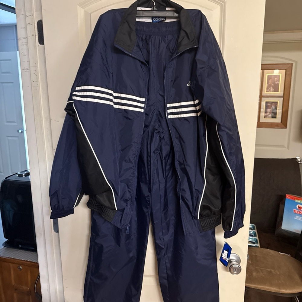 2000’s Adidas Men’s Navy Blue Track Jacket